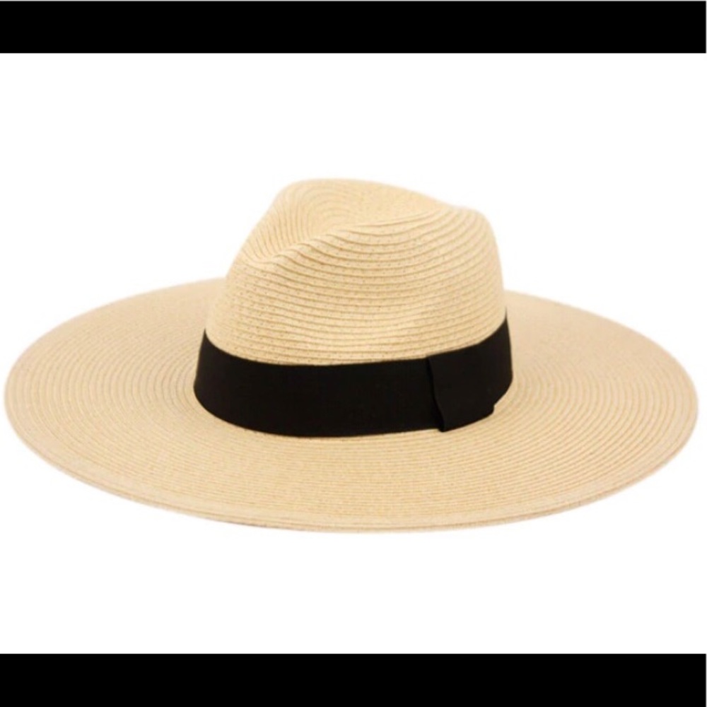 Women’s Wide Brim Braid Paper Straw Panama Floppy Summer Hat